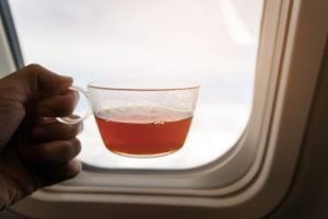 drinking tea on airplane | Princeton Nutrients